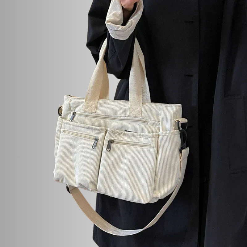 Freya™ | Urban Cord Olkalaukku – Tyylikäs, Käytännöllinen ja Valmis Kaikkeen