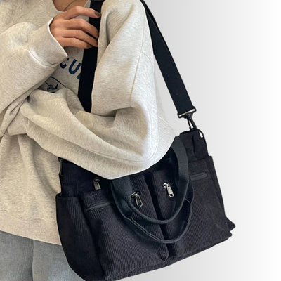 Freya™ | Urban Cord Olkalaukku – Tyylikäs, Käytännöllinen ja Valmis Kaikkeen