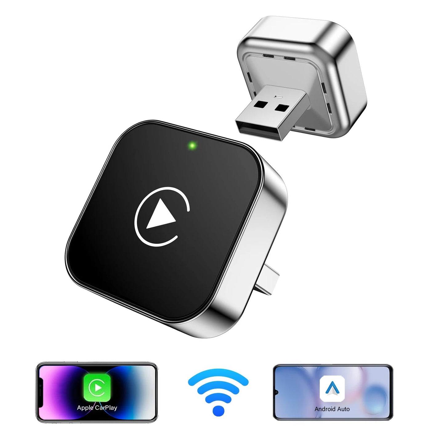 🚗 DriveMate™ | 2-in-1 Langaton CarPlay & Android Auto -sovitin