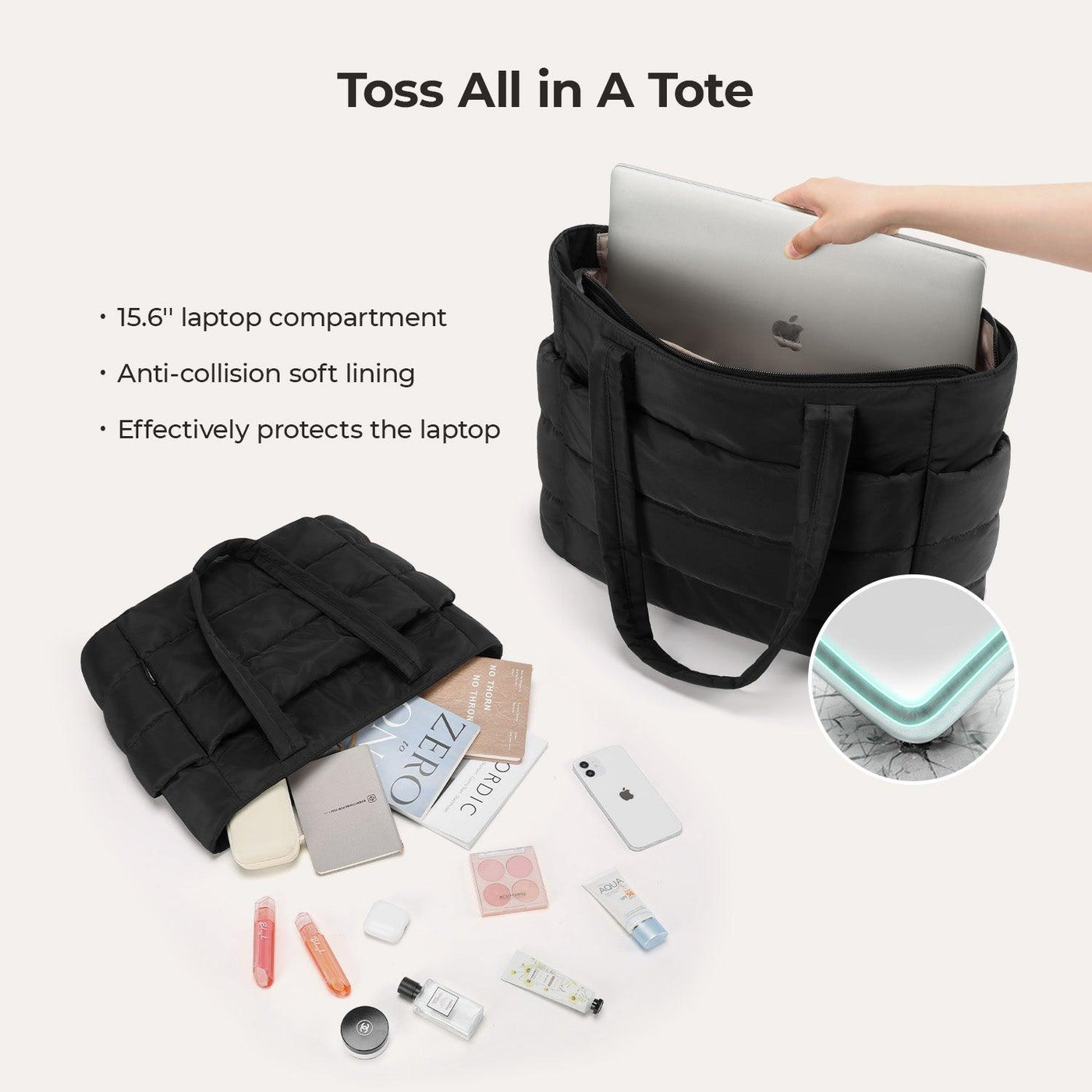 Emma™ | Virallinen Comfy Puffer Bag