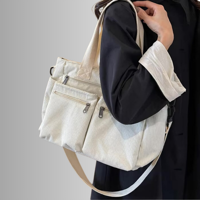 Freya™ | Urban Cord Olkalaukku – Tyylikäs, Käytännöllinen ja Valmis Kaikkeen